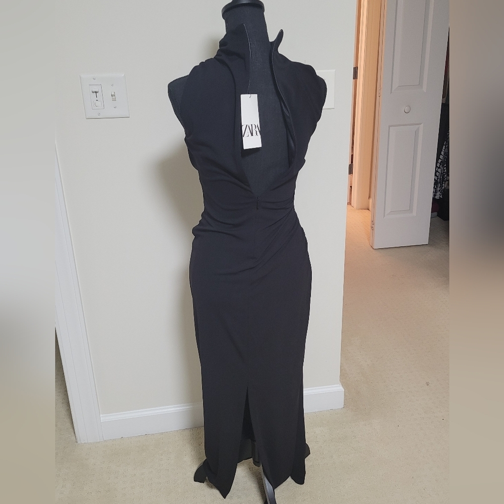 ZARA Elegant Black Sleeveless Dress - Picture 11 of 12